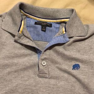 Banana republic gray men polo
